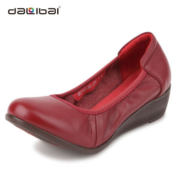 wholesale leather latest design ladies flat dress shoes